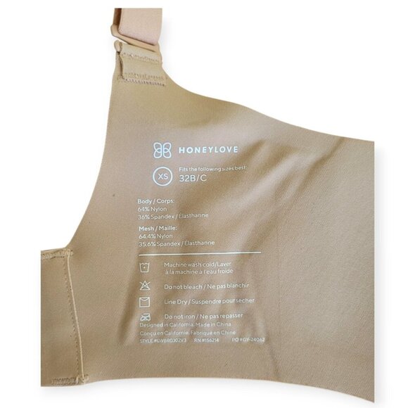 Honeylove Crossover Bra Sand 32B/C Wireless Support - Picture 9 of 10